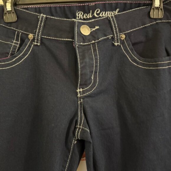Red Camel Blue Jeans w Pocket Embellishments Sz 9 - Picture 6 of 7